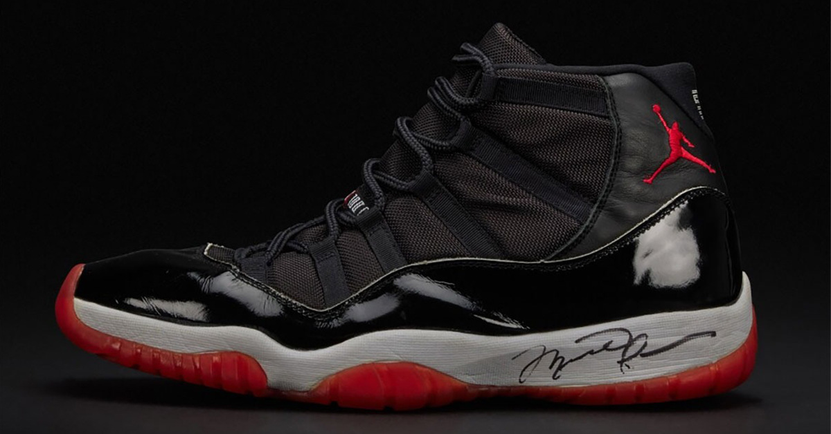 Michael Jordans im Spiel getragene "Bred" AJ 11s erzielen $482.600 bei Auktion Michael Jordans im Spiel getragene "Bred" AJ 11s erzielen $482.600 bei Auktion
