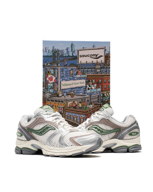Minted NY x Saucony Progrid Triumph 4 "Cream/Green" | S70865-1