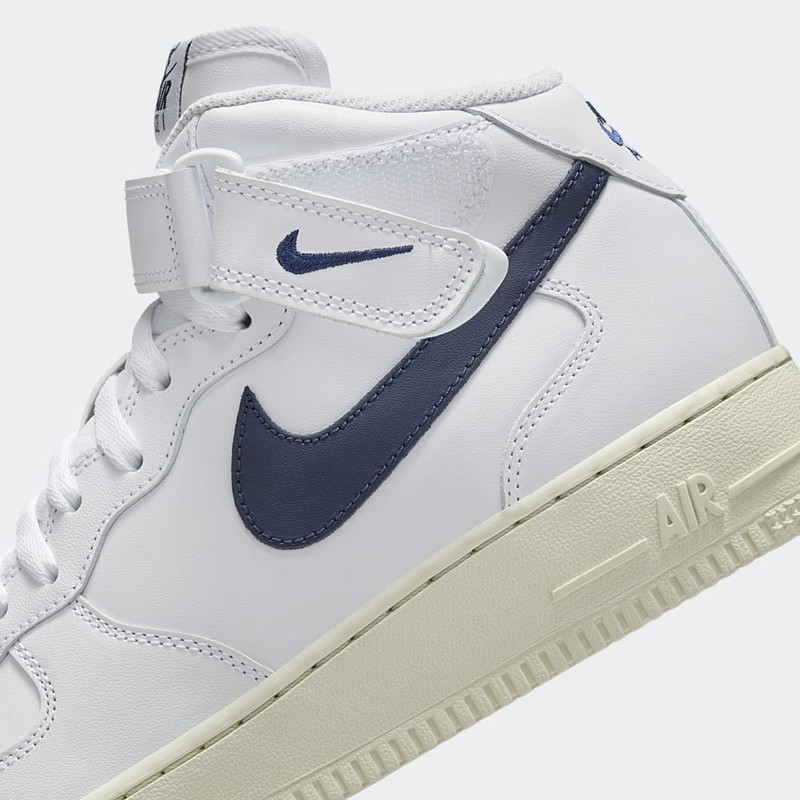 Nike Air Force 1 Mid "White/Navy" | DD9625-105