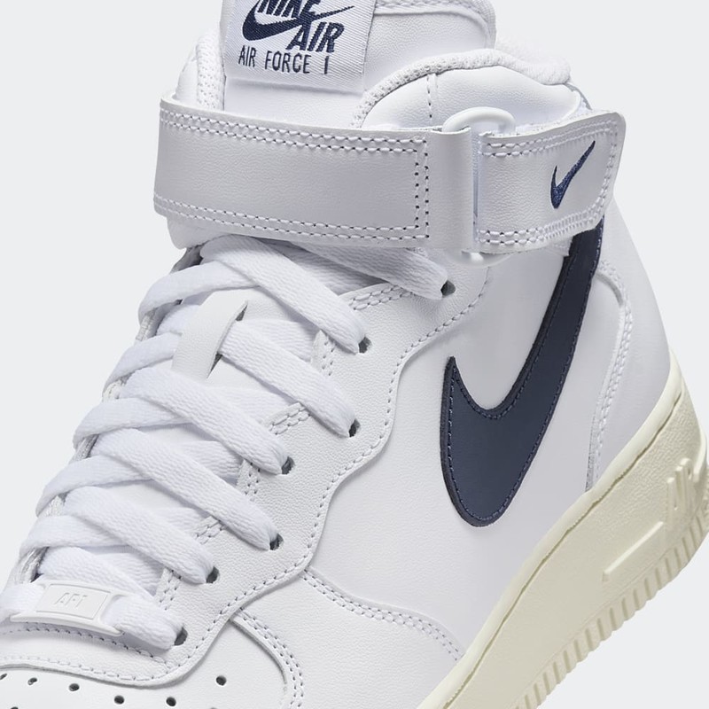 Nike Air Force 1 Mid "White/Navy" | DD9625-105