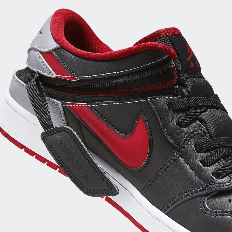 Air Jordan 1 Low FlyEase "Black/Fire Red" | DM1206-006
