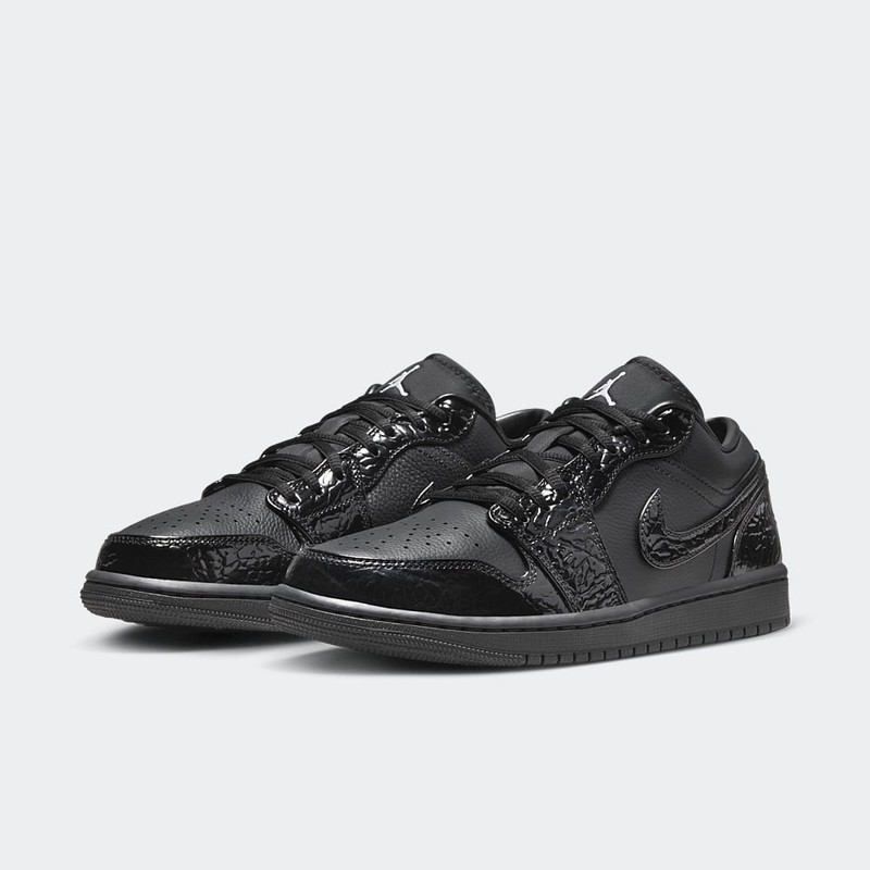 Air Jordan 1 Low "Black Croc" | HJ7743-010