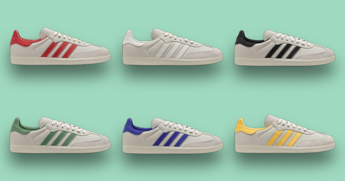 Pharrell Williams Brings Even More Colour Variety to the adidas Samba Pharrell Williams Brings Even More Colour Variety to the adidas Samba