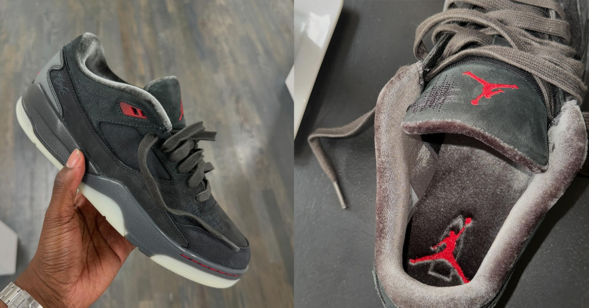 Der Jordan Flight Court x WHO DECIDES WAR kombiniert minimalistisches Design mit Inspirationen vom Jordan 4 RM Der Jordan Flight Court x WHO DECIDES WAR kombiniert minimalistisches Design mit Inspirationen vom Jordan 4 RM