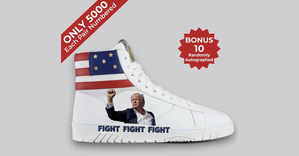 Trump releases limited edition "Fight Fight Fight" high-tops Trump releases limited edition "Fight Fight Fight" high-tops