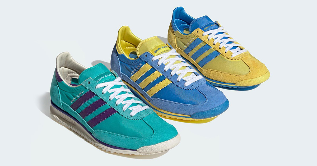 Sporty & Rich x adidas SL 72 ‘Sweden Pack’ and ‘Mint Rush’ drop in autumn 2024 Sporty & Rich x adidas SL 72 ‘Sweden Pack’ and ‘Mint Rush’ drop in autumn 2024