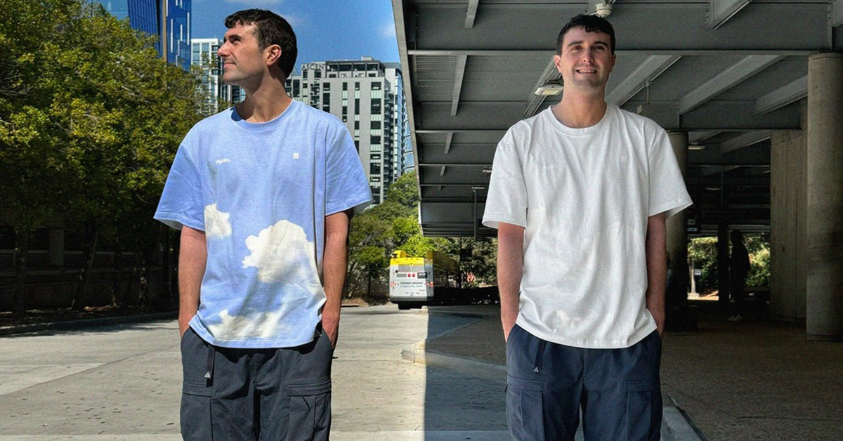 MSCHF x Fred again. "Cloud Tee": Ein T-Shirt mit verstecktem Design - gerade rechtzeitig, wenn der Sommer vorbei ist. MSCHF x Fred again. "Cloud Tee": Ein T-Shirt mit verstecktem Design - gerade rechtzeitig, wenn der Sommer vorbei ist.