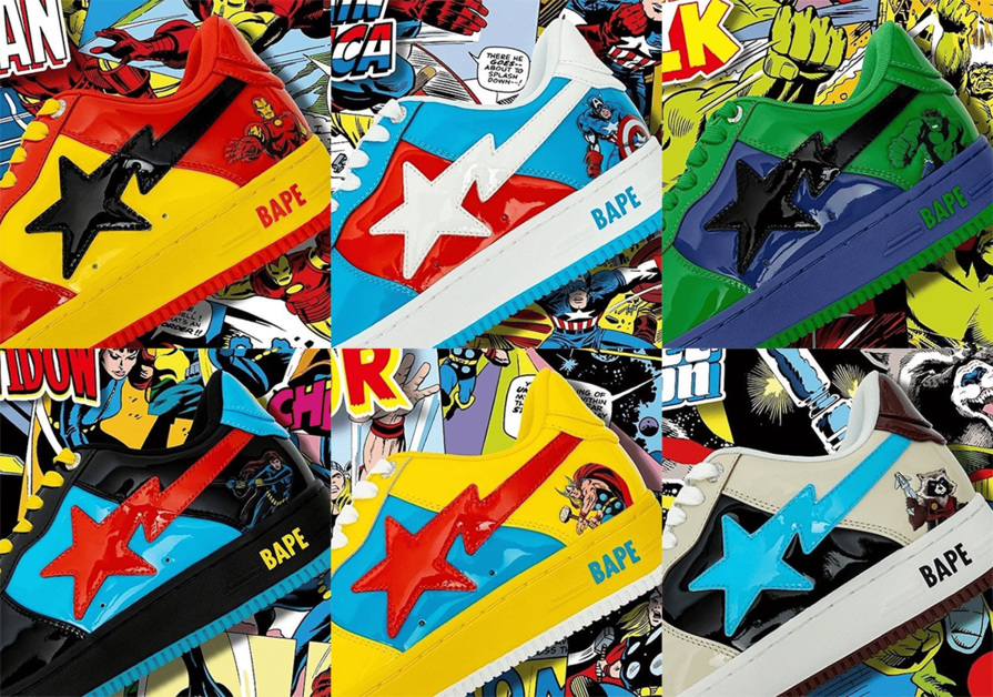 Six-piece Marvel x BAPE Sta Collection Confirmed
