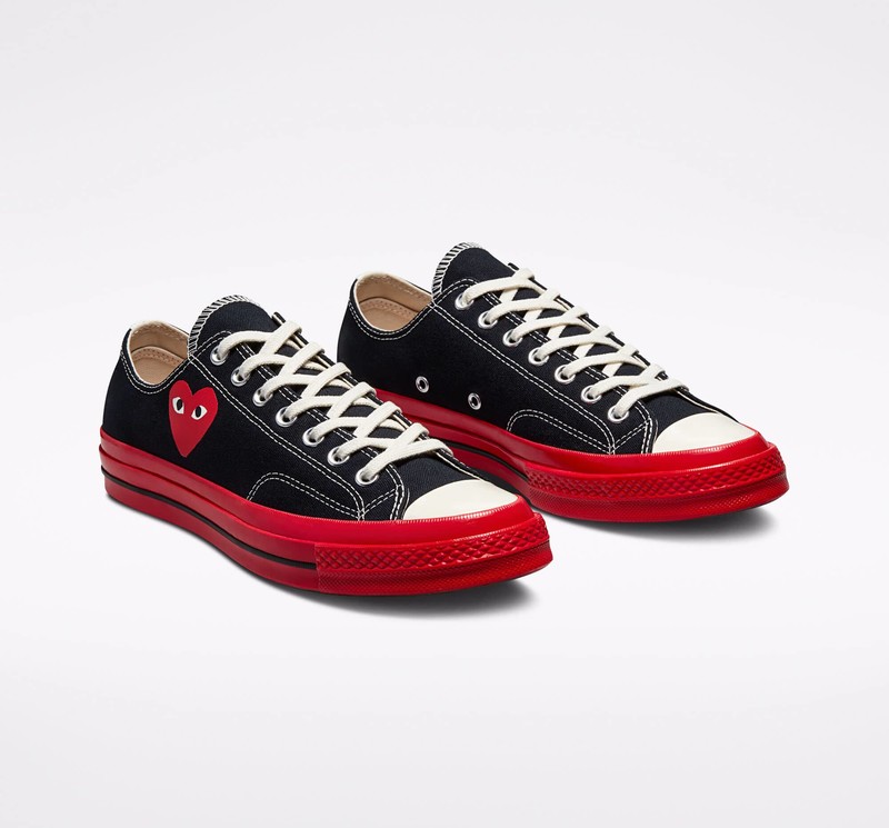 Comme Des Garcons PLAY x Converse Chuck 70 Low Black | A01795C
