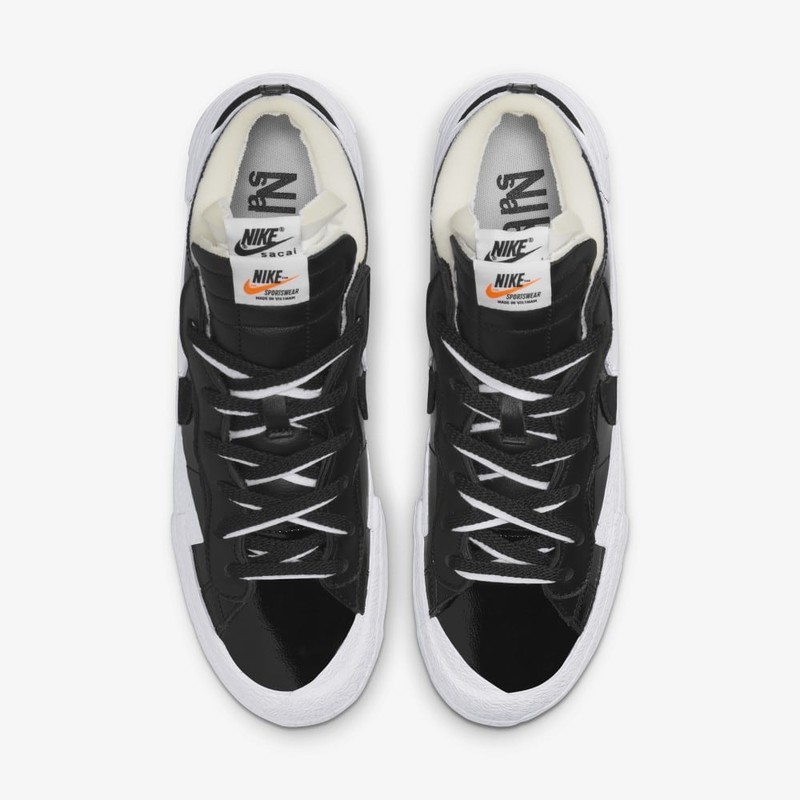Sacai x Nike Blazer Low Black Patent | DM6443-001