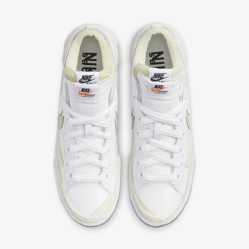Sacai x Nike Blazer Low White Patent | DM6443-100