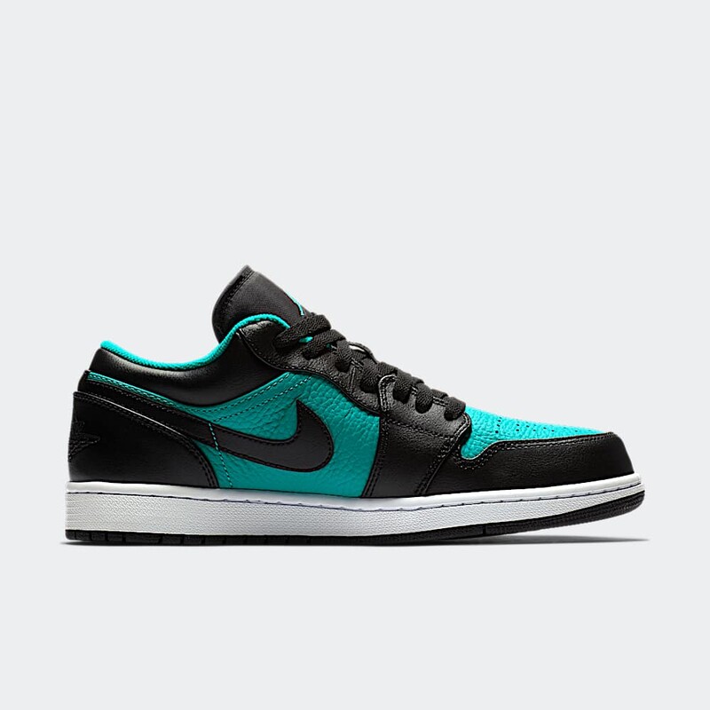 Air Jordan 1 Low "Black/Aqua" | 553558-006