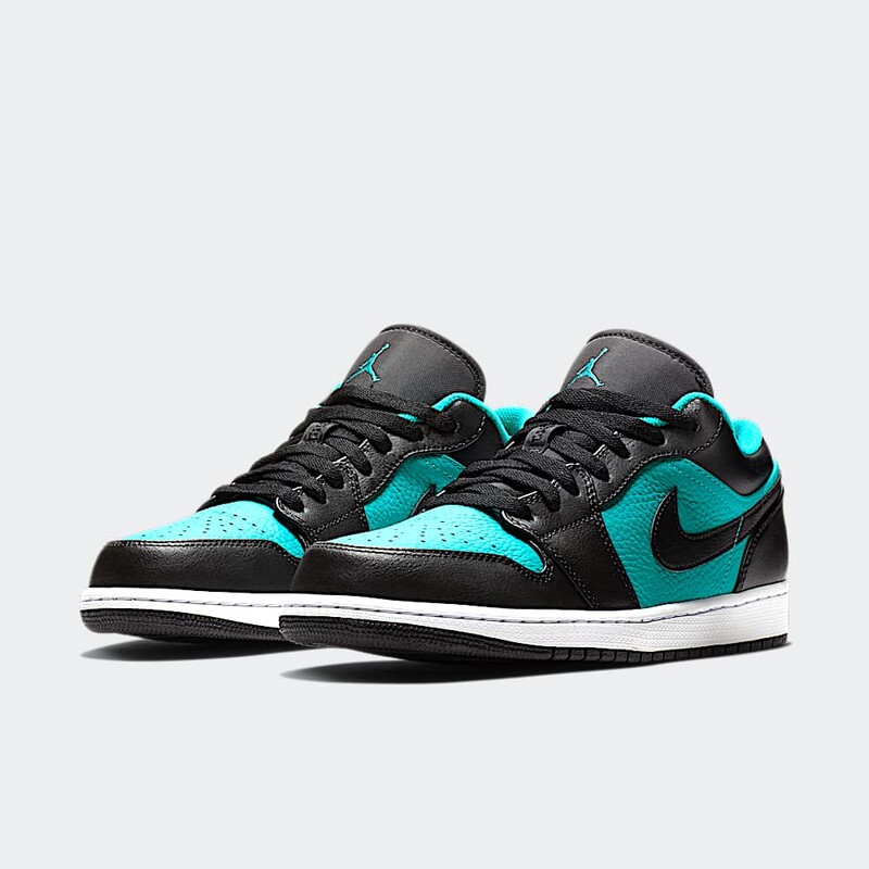 Air Jordan 1 Low "Black/Aqua" | 553558-006