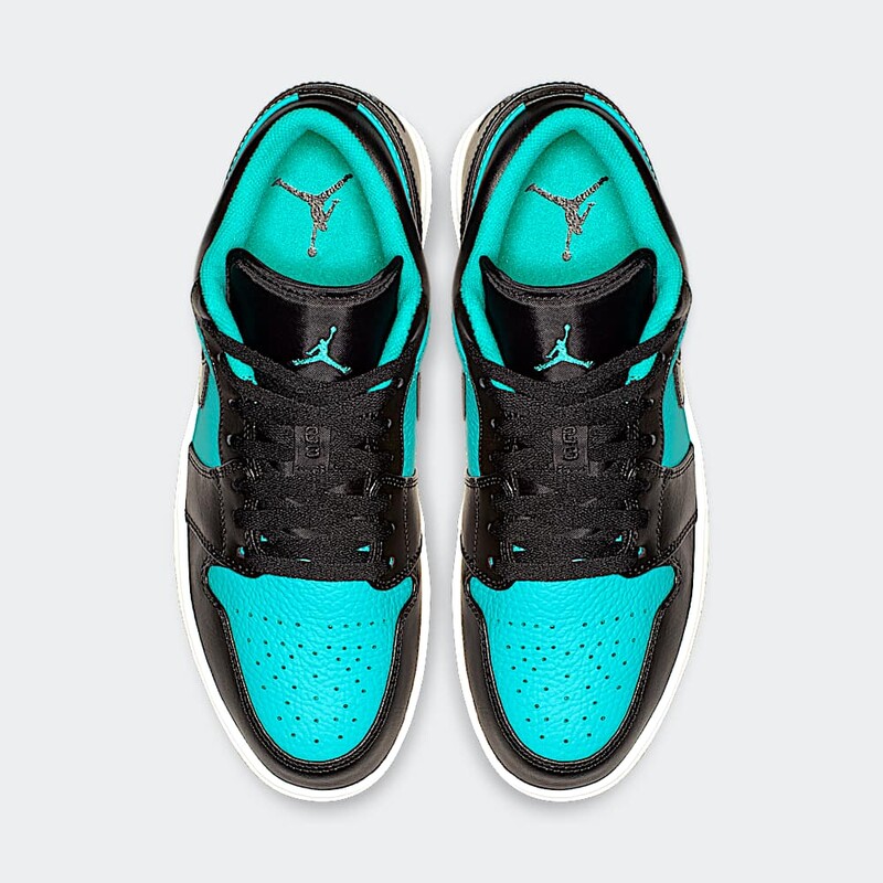 Air Jordan 1 Low "Black/Aqua" | 553558-006