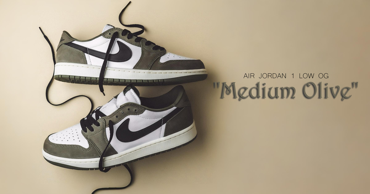 Medium Olive, Big Swoosh, OG-Form: Dieser AJ1 Low überzeugt auf ganzer Linie