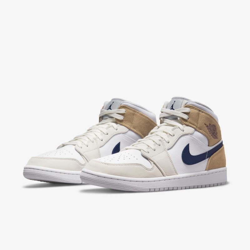 Air Jordan 1 Mid Tan/Navy | DO6726-100