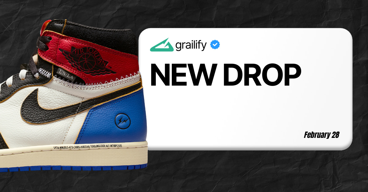 Union x Fragment x Air Jordan 1 High OG “Black/Varsity Red” brings together three streetwear giants