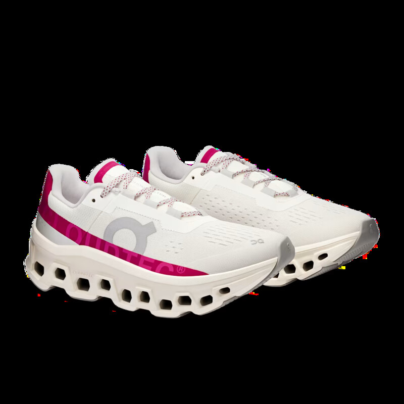 On Cloudmonster "Ivory/Grenadine" | 3WD10104038
