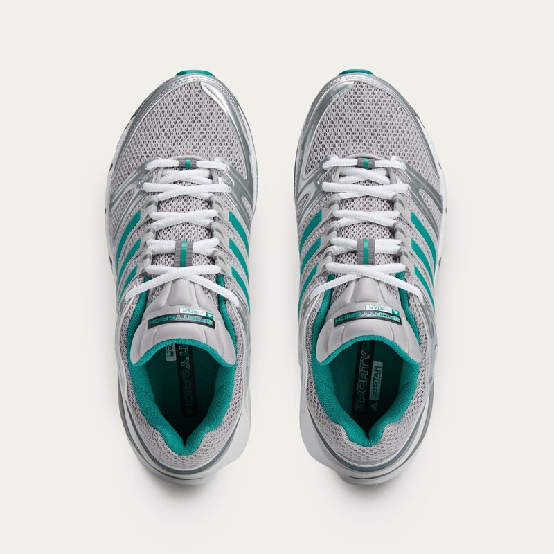 Sporty & Rich x adidas Adistar Control 5 "Silver/Pure Teal" | IH9708