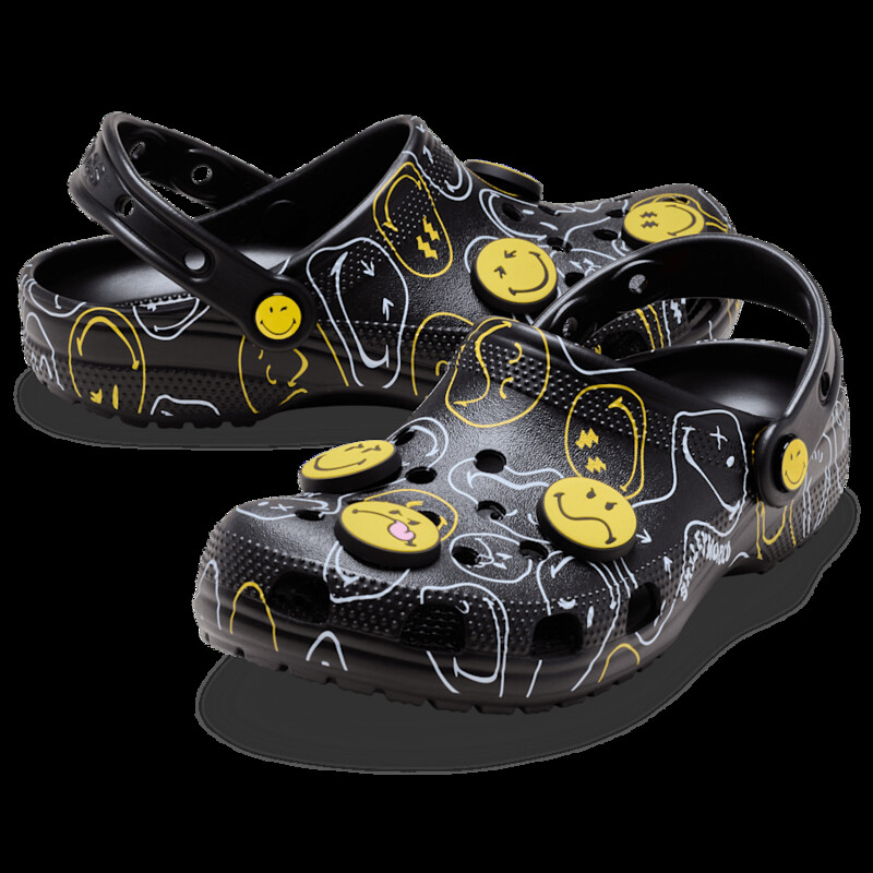SmileyWorld x Crocs Classic Clog "Black" | 211693-90H SmileyWorld x Crocs Classic Clog "Black" | 211693-90H