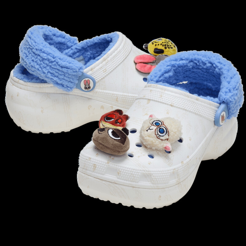 Disney Zootopia 2 x Crocs Classic Platform Lined Clog "White" | 211751-90H