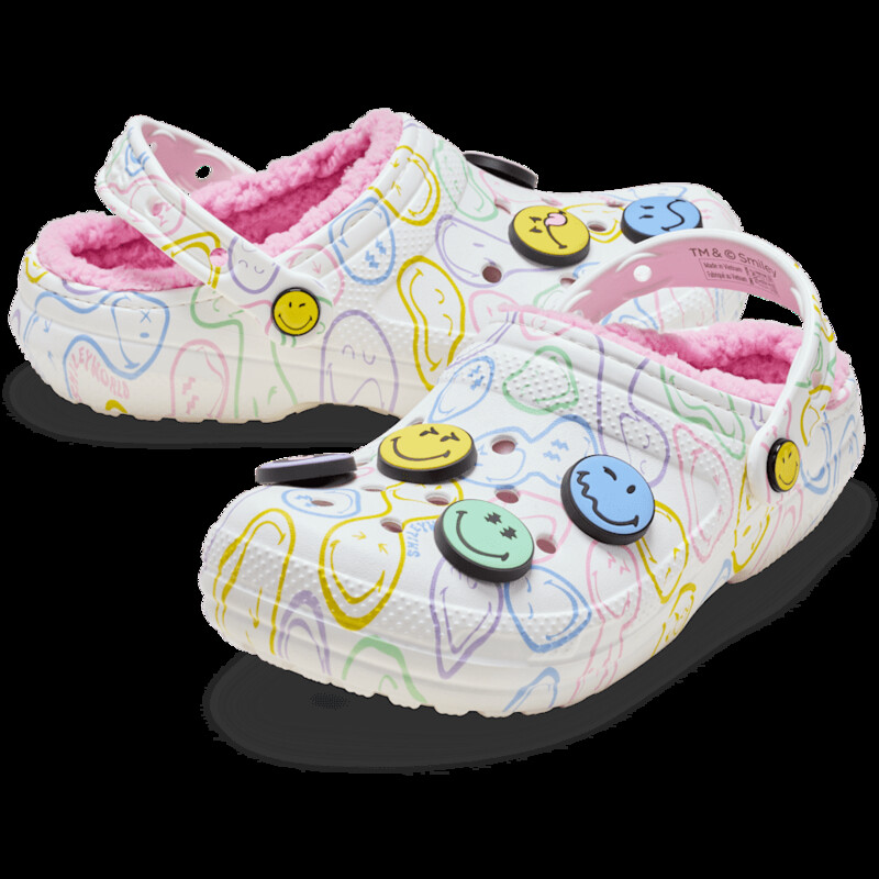SmileyWorld x Crocs Classic Lined Clog "White" | 211696-90H SmileyWorld x Crocs Classic Lined Clog "White" | 211696-90H
