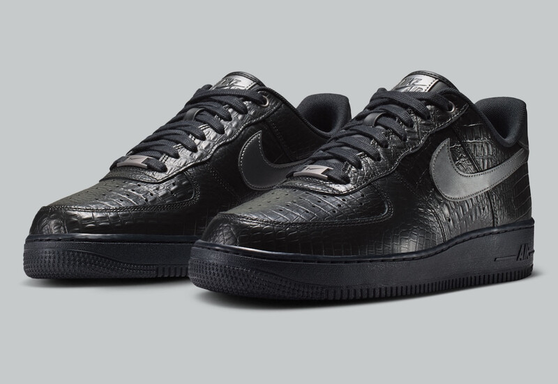 Nike Air Force 1 Low "Triple Black Croc" | IV6306-010