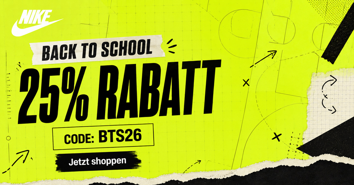 Nike Sale: 25% Rabatt auf tausende Produkte!