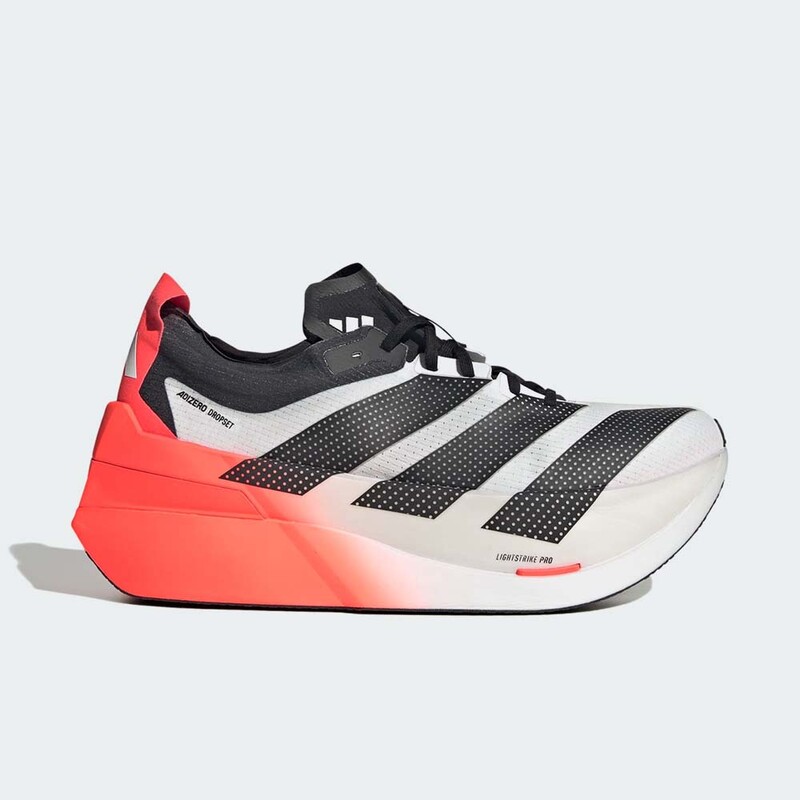 adidas Adizero Dropset Elite "White/Solar Red" | LA6218