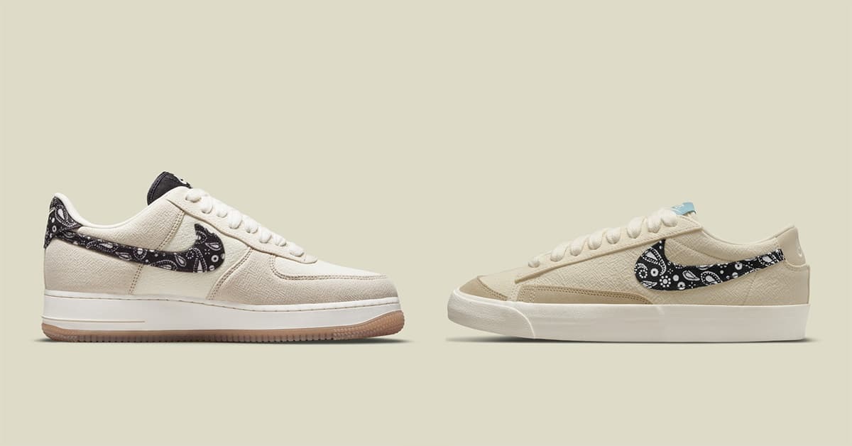 Nike Has Prepared an Air Force 1 and Blazer Low with Paisley Swooshes