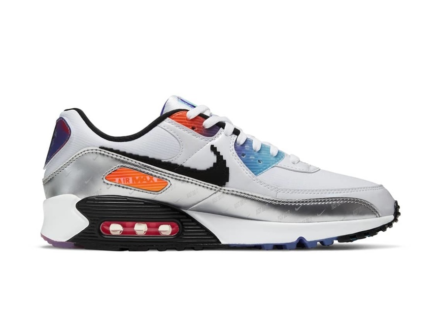 Nike Air Max 90 mit Pixel-Swoosh und Reflective Upper