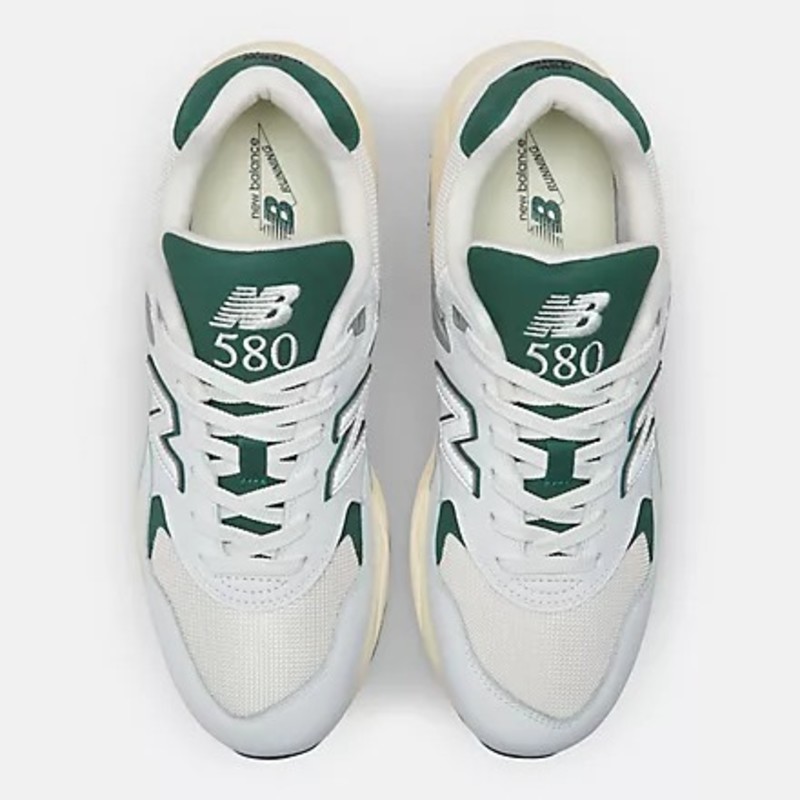 New Balance 580 White and Nightwatch Green | MT580RCA
