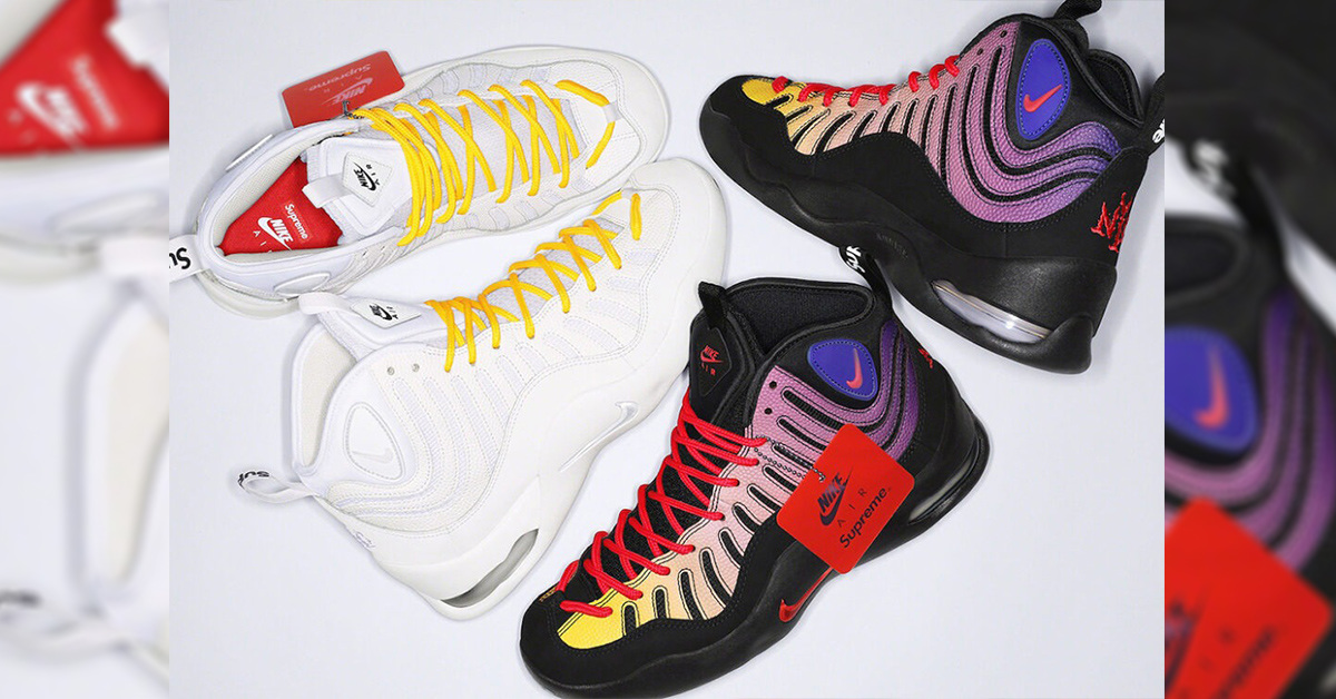 Der Supreme x Nike Air Bakin ist ein Teil der Supreme Spring/Summer Kollektion 2023 Der Supreme x Nike Air Bakin ist ein Teil der Supreme Spring/Summer Kollektion 2023