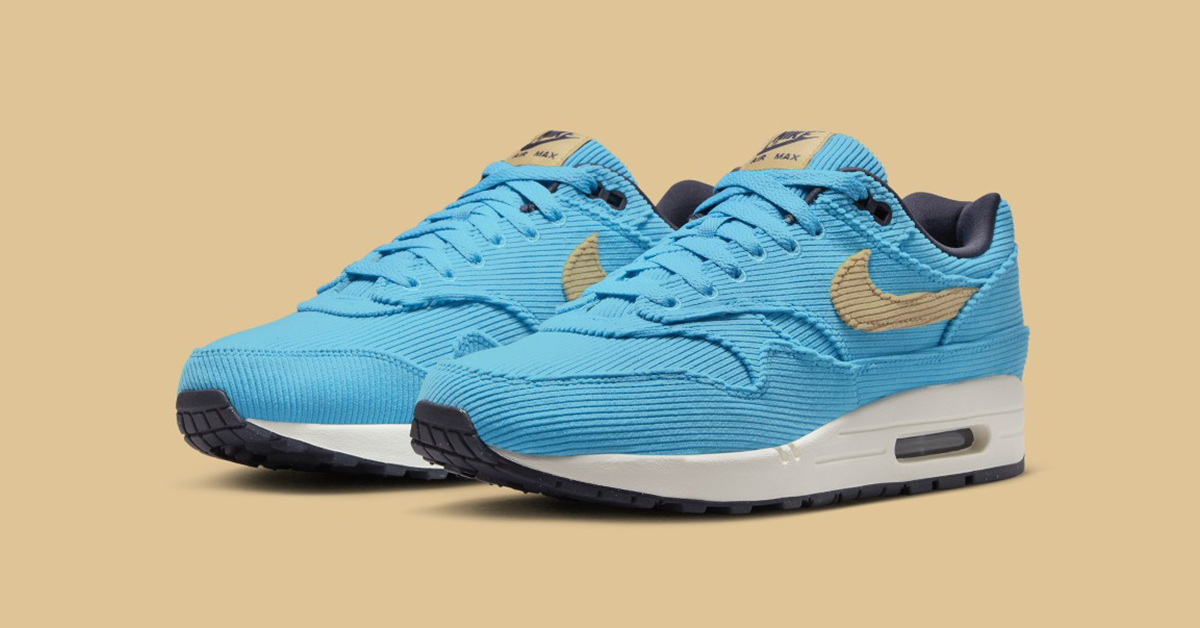 This Blue Nike Air Max 1 PRM "Baltic Blue" Is Constructed Almost Entirely from Corduroy This Blue Nike Air Max 1 PRM "Baltic Blue" Is Constructed Almost Entirely from Corduroy