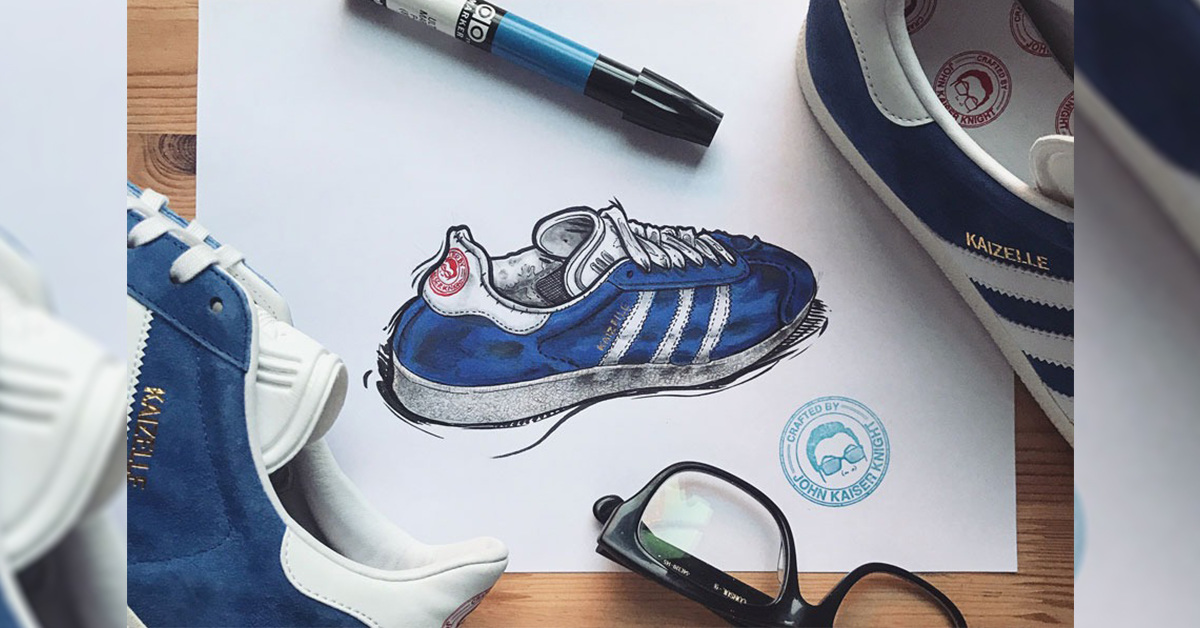 Die erstaunliche Sneaker-Illustration von John Kaiser Knight Die erstaunliche Sneaker-Illustration von John Kaiser Knight
