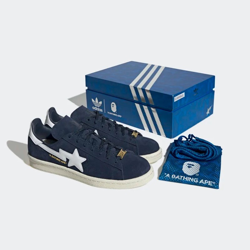 Bape x adidas Campus 80s Collegiate Navy | ID4770