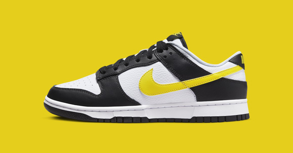 Gelbe Swooshes bei dem Nike Dunk Low „Black/Yellow“ Gelbe Swooshes bei dem Nike Dunk Low „Black/Yellow“