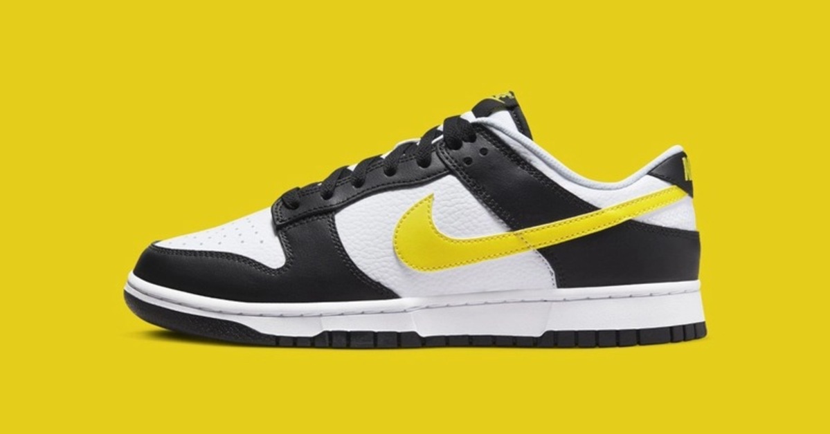 Yellow Swooshes on the Nike Dunk Low "Black/Yellow"