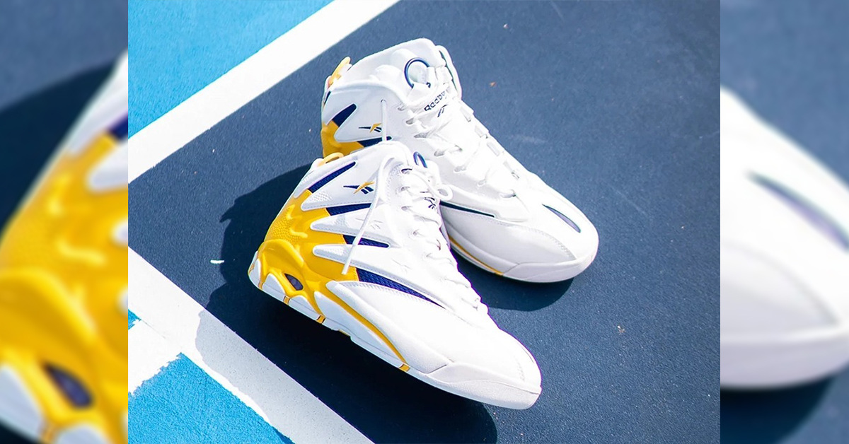 Reebok bringt The Blast Basketball Sneaker im Lakers-Look zurück Reebok bringt The Blast Basketball Sneaker im Lakers-Look zurück