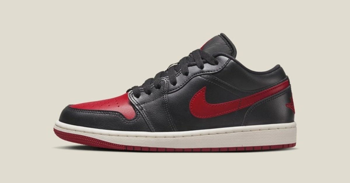 Shop Now the Air Jordan 1 Low WMNS "Bred Sail" for only 120€ Shop Now the Air Jordan 1 Low WMNS "Bred Sail" for only 120€