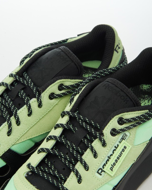 Pleasures x Reebok Classic Leather Trail "Neon Mint" | H06244
