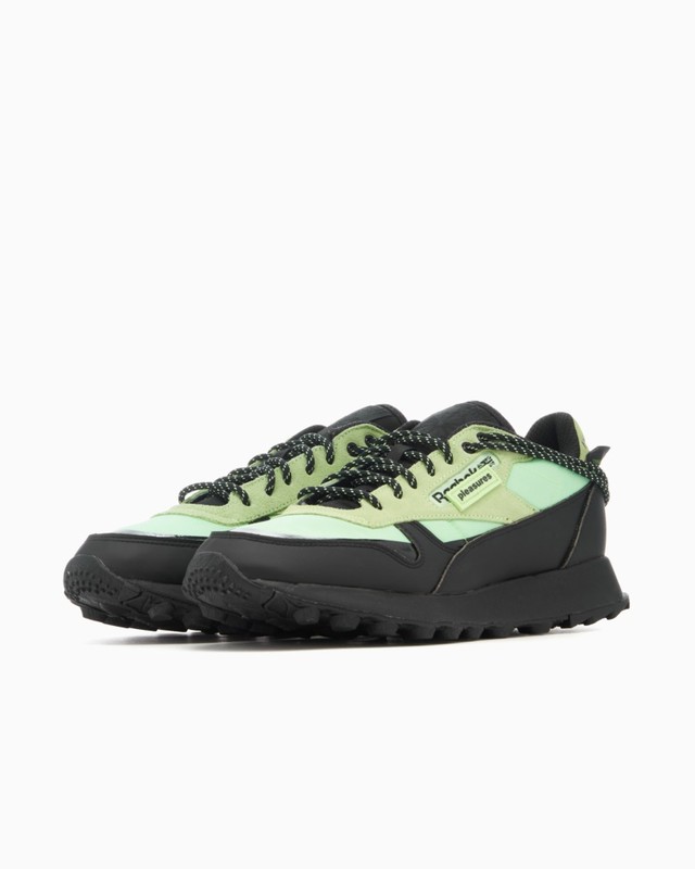 Pleasures x Reebok Classic Leather Trail "Neon Mint" | H06244