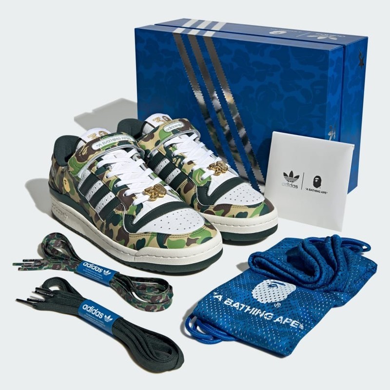 Bape x adidas Forum 84 Low "30th Anniversary - Green Camo" | ID4771