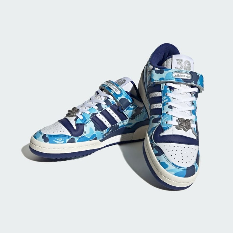 Bape x adidas Forum 84 Low "30th Anniversary - Blue Camo" | ID4772