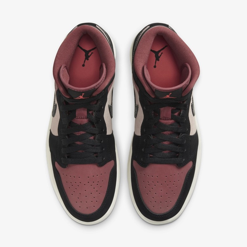 Air Jordan 1 Mid Burgundy Dusty Pink | BQ6472-202