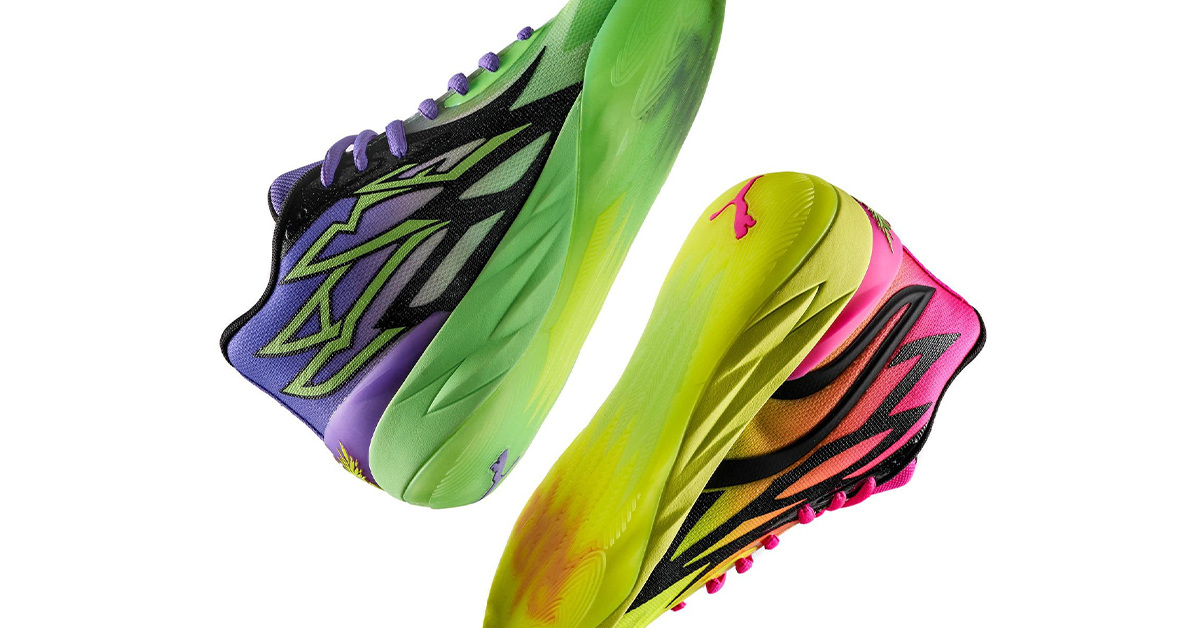Unpassende Farben und Grafiken bei dem Rick and Morty x Puma MB.02 Unpassende Farben und Grafiken bei dem Rick and Morty x Puma MB.02
