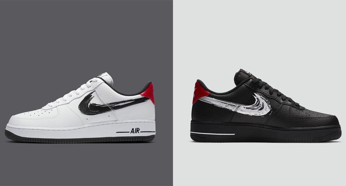 Nike Air Force 1 Low with a Painted Swoosh