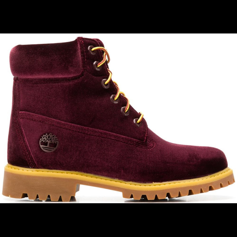 off white timberland velvet