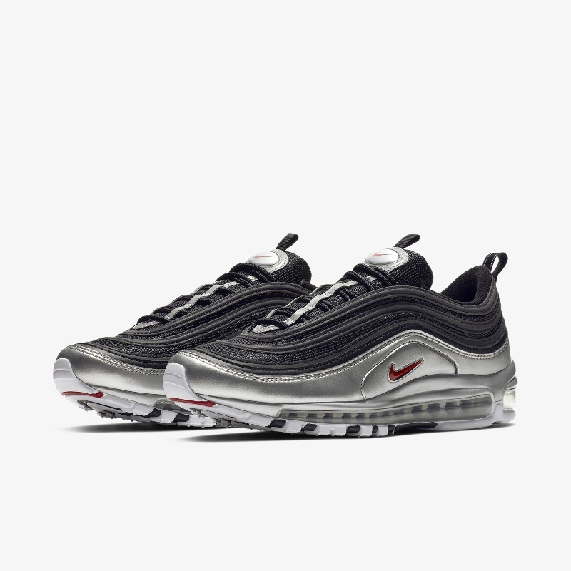 silver and black nikes
