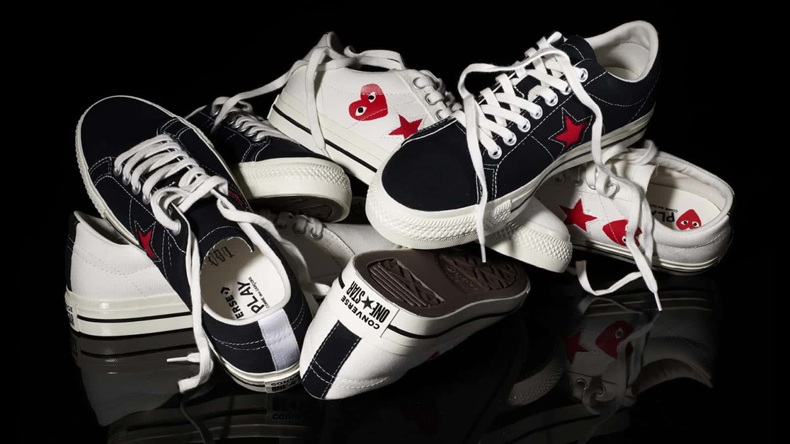 All star x comme des garcons white online